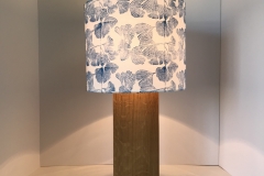 Lampshade Ginkgo Design - Pearlescent Blue