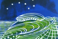 Chanctonbury Ring: Open edition linocut in various colourways. Image measures 8 x 6"