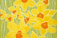 Narcissi: limited edition reduction linocut Edition of , measures