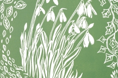 Snowdrops: limited edition linocut Edition of 11, measures 15 x 15cm