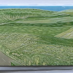 Long Furlong greetings card, from limited edition linocut