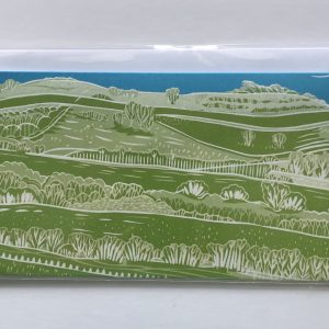 Cissbury Ring greetings card, from limited edition linocut