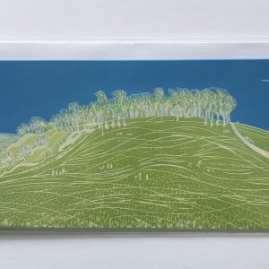 Chanctonbury Ring III greetings card, from limited edition linocut
