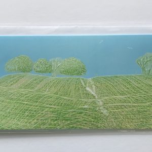 Highdown greetings card, from limited edition linocut